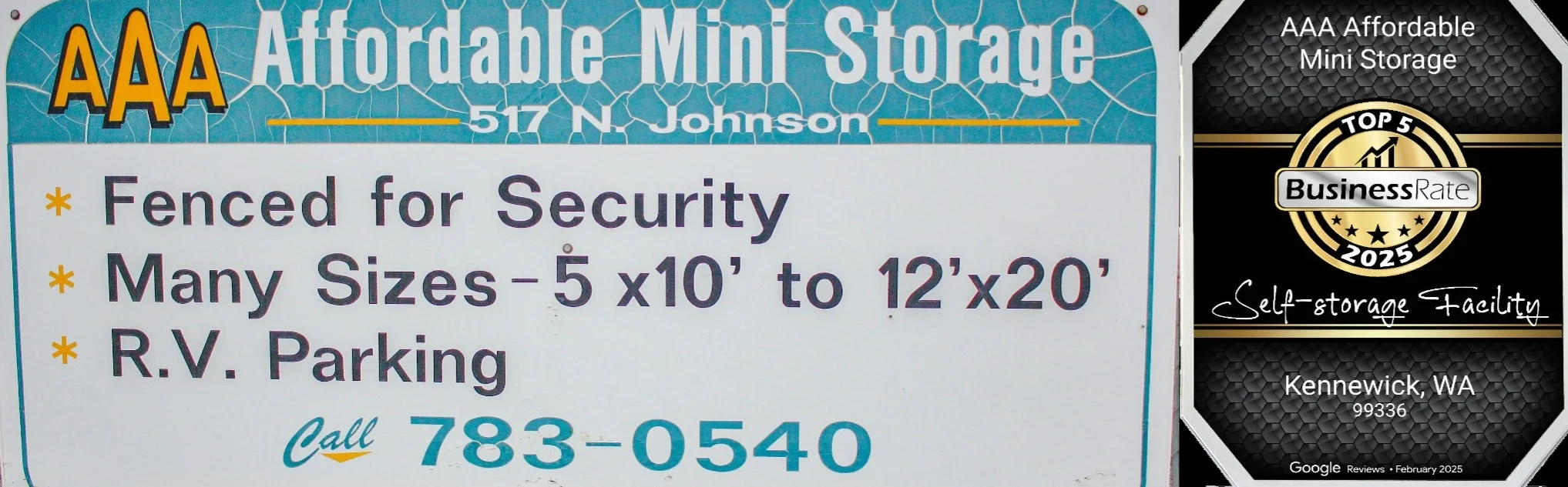 AAA Affordable Mini Storage storage units and spaces at 517 N. Johnson St, Kennewick, WA, 99336