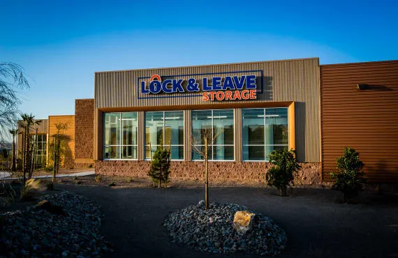 Front of building with Lock & Leave Logo