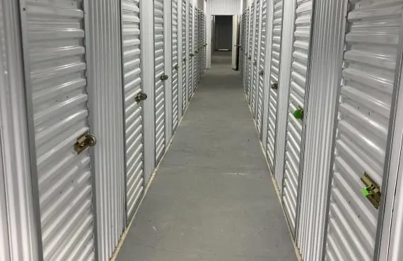 Hallway image of storage units at self storage property Titan Self Storage Aberdeen, 6221 Olympic Hwy, Aberdeen, WA, 98520