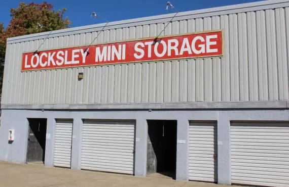Image of Locksley Mini Storage in Auburn, CA Sign and Storage Units