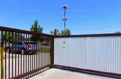 This 360 view shows the drive up gate used to access the self storage yard as well as the outside of the management office