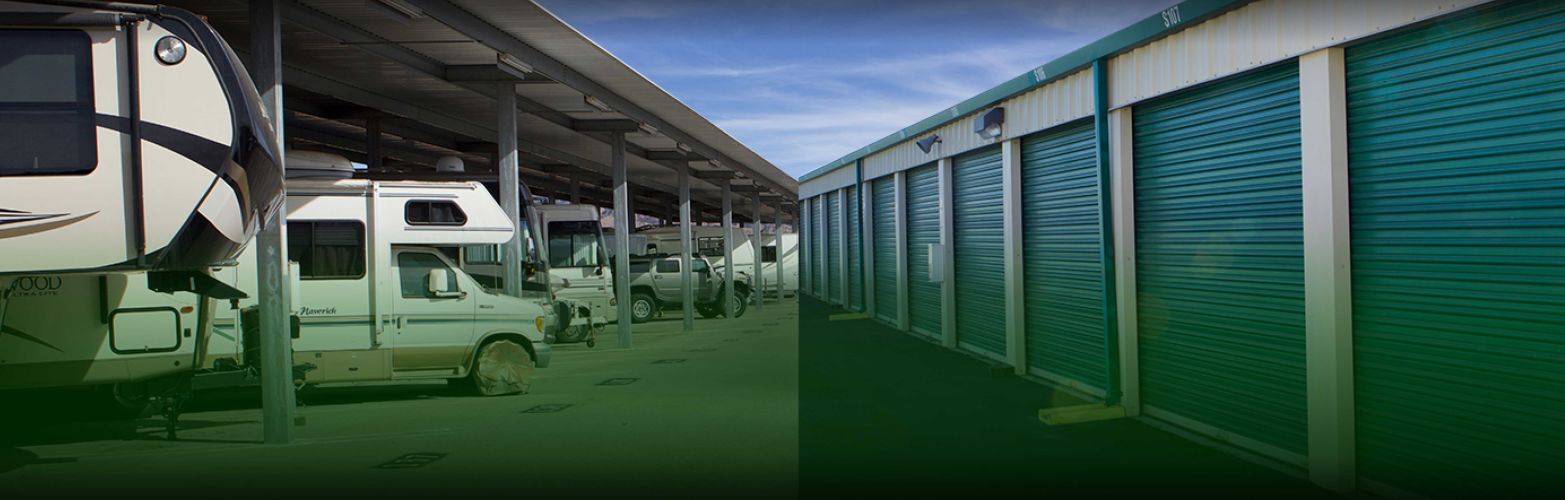 Exterior view of the Secure RV & Self Storage facility