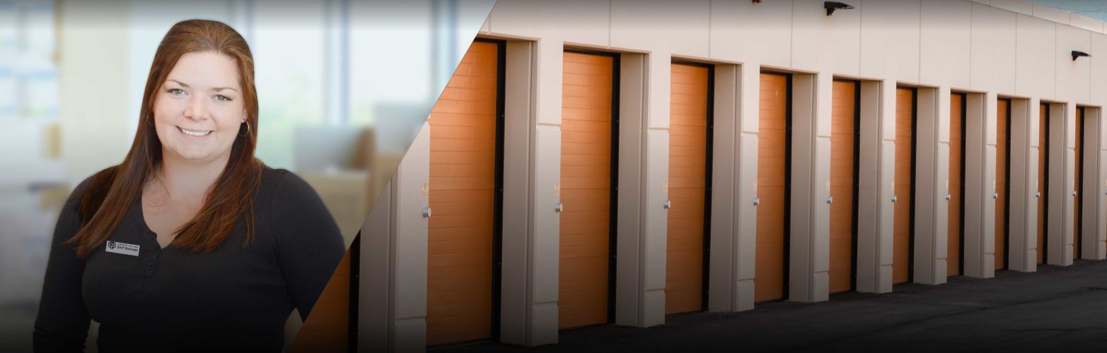 Exterior view of the Airport Village Self Storage facility