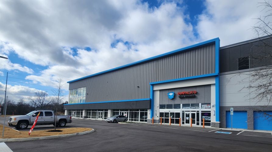 Exterior view of the JamPack’d Self Storage facility