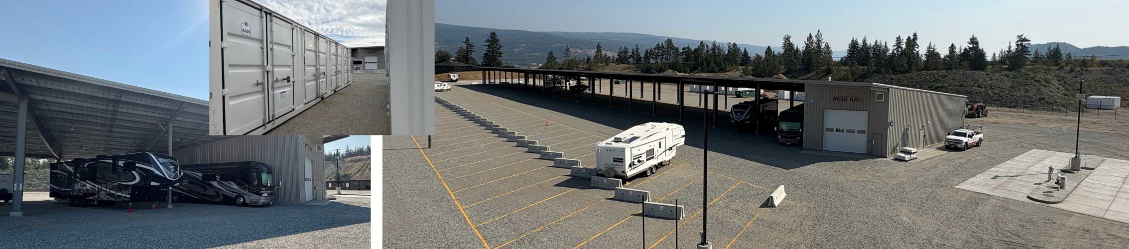 Exterior view of the Okanagan Secure RV Storage facility