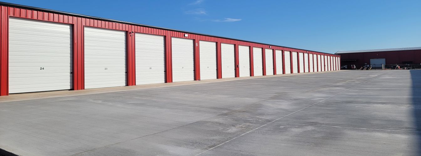 Exterior view of the Wichita Falls Boat and RV Storage facility