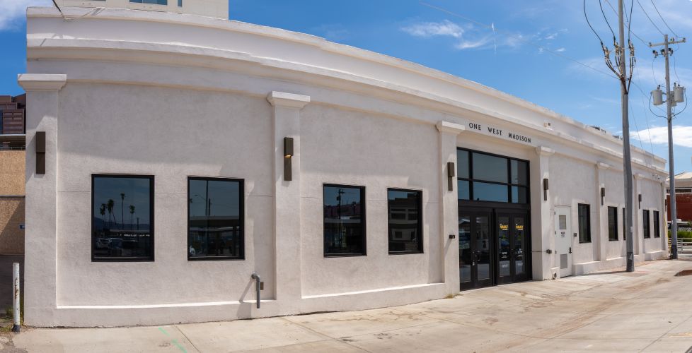 Exterior view of the The Vault Self Storage facility
