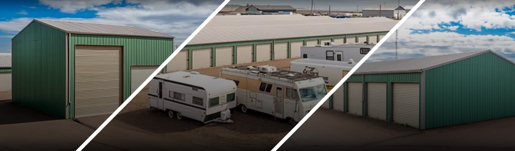 Exterior view of the Eagle Eye Self Storage facility