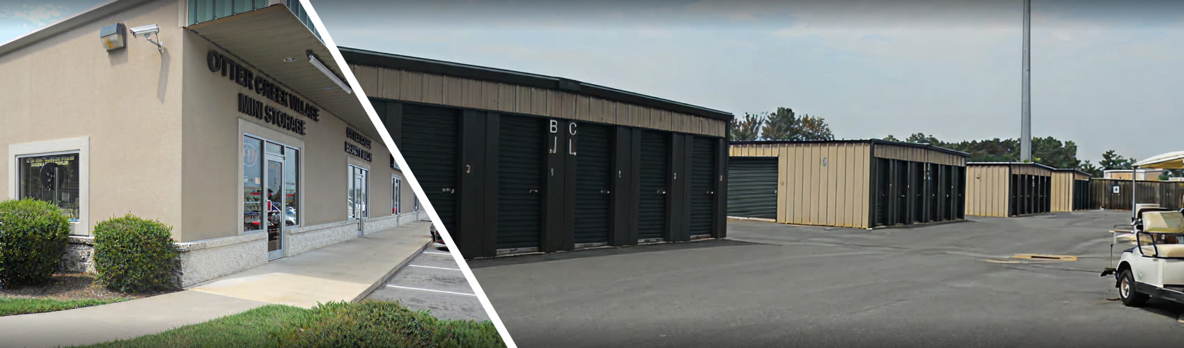 Exterior view of the Otter Creek Village Mini Storage facility