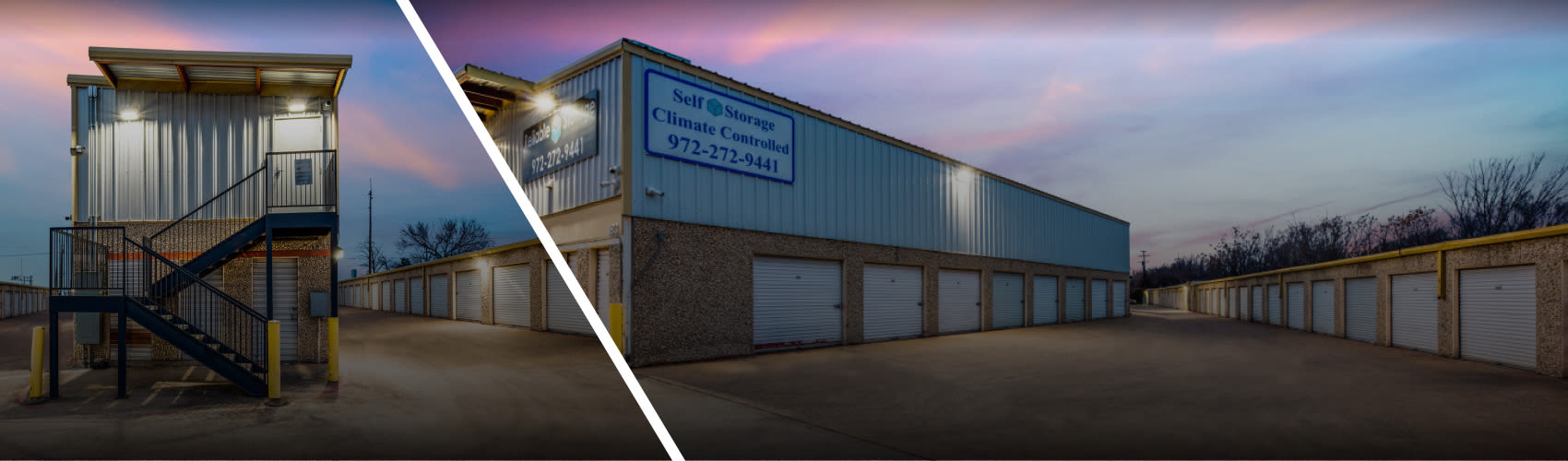 Exterior view of the New Era Self Storage Management facility