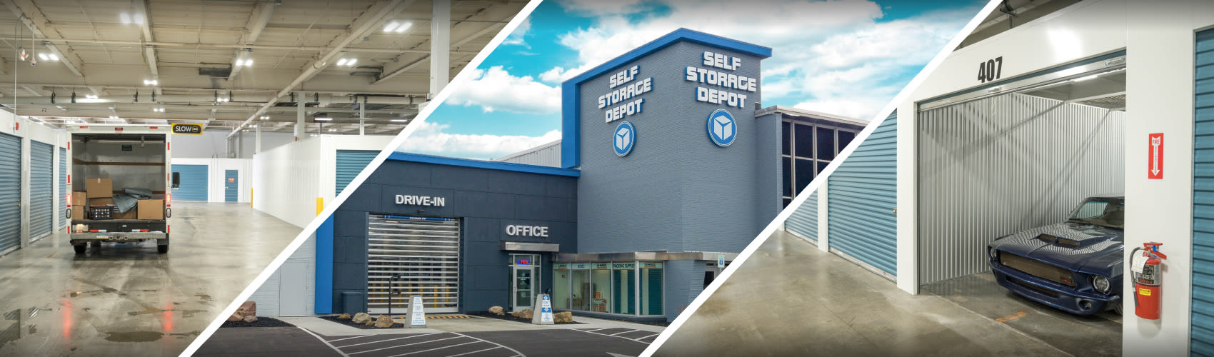 Exterior view of the Self Storage Depot facility