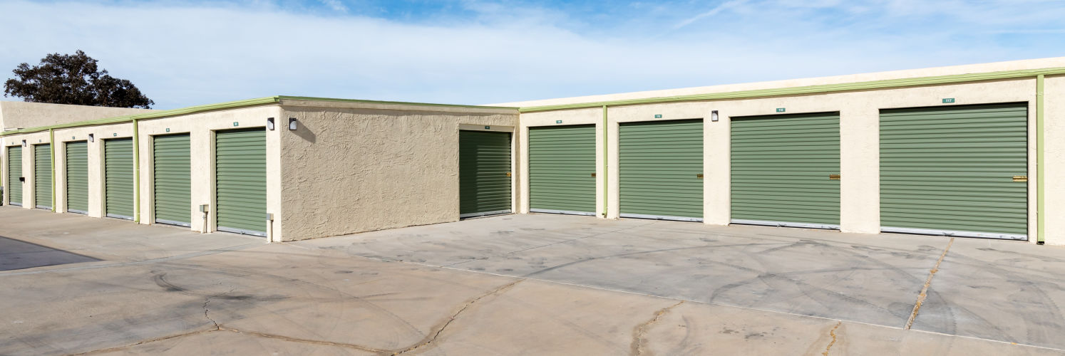 Exterior view of the Joshua Tree Self Storage facility