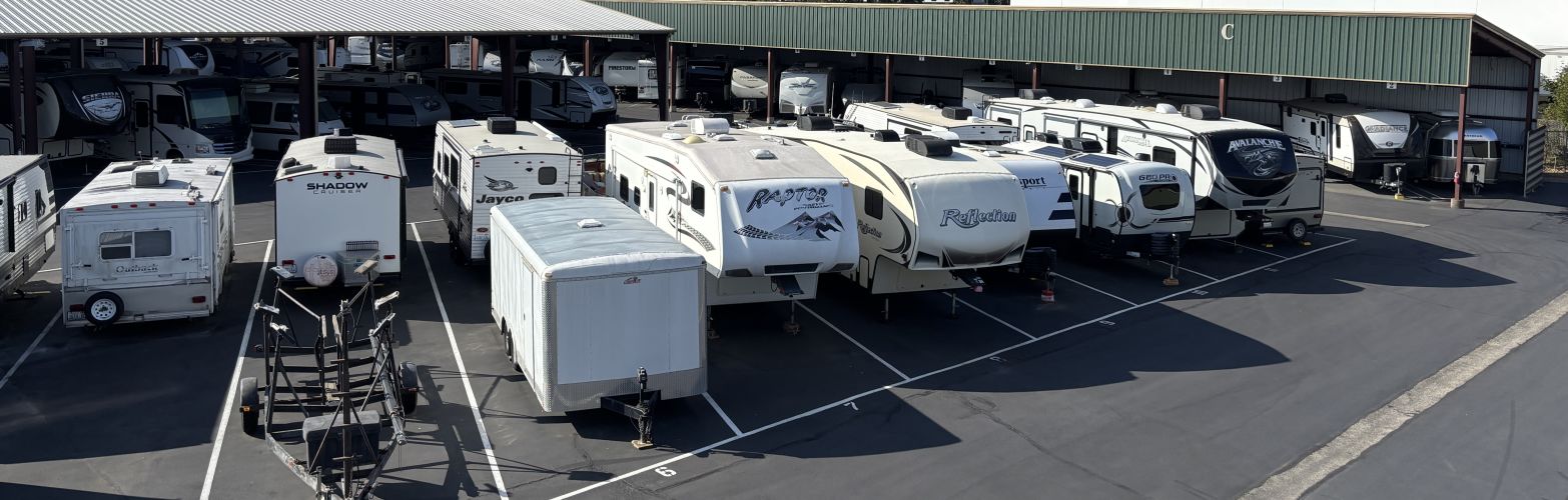 Exterior view of the RV Storage Vancouver facility