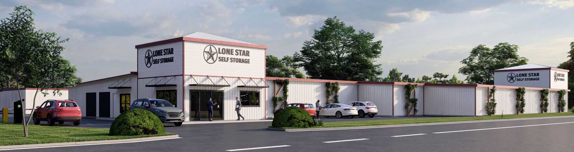 Exterior view of the Lone Star Self Storage facility