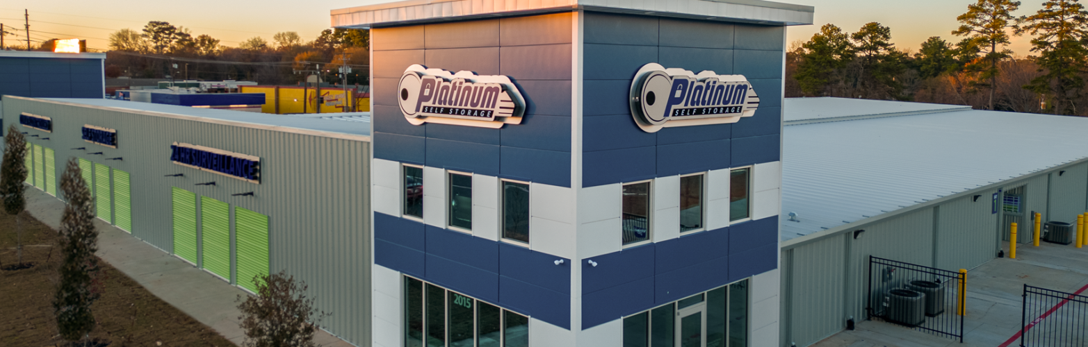 Exterior view of the Platinum Self Storage facility