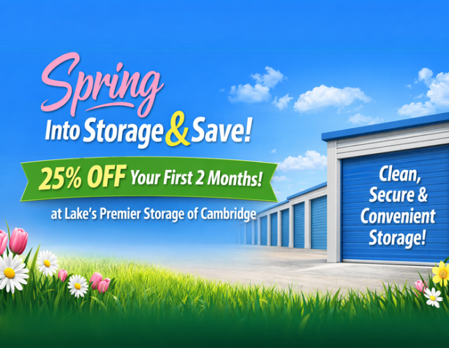 Exterior view of the Lakes Premier Storage facility