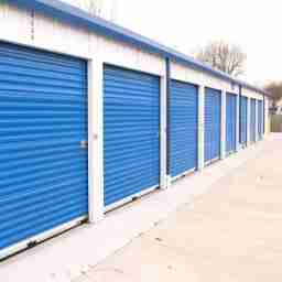 Aerial view of storage units at self storage rental facility Marion Self Storage, 416 S Court St, Marion, IL, 62959