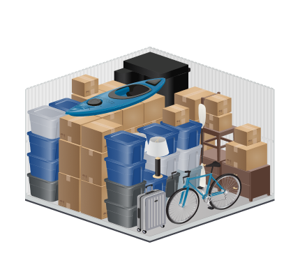medium storage units size guide image for Monte Vista Mini Storage, 2000 W Monte Vista Ave., Turlock, CA, 95382