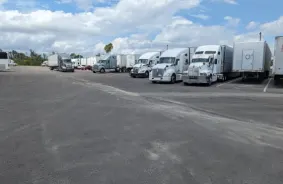 Aerial view of storage units at self storage rental facility Truck Storage Depot, 6302 Seminole Ave., Orlando, FL, 32822