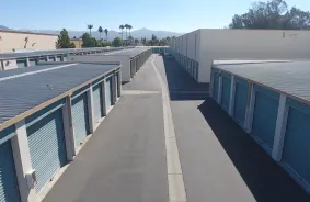 Drone video of storage units at self storage facility UAT - SSM - Fullerton - Facility, 900 S Raymond Ave, Address 2, San Ysidro, CA, 92173