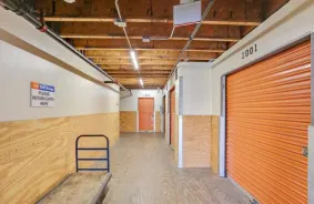 Cart Dolly with orange rollup doors