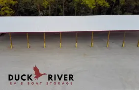 Drone video of storage units at self storage facility Duck River RV Storage, 265 Keg Springs Road, Hampshire, TN, 38461