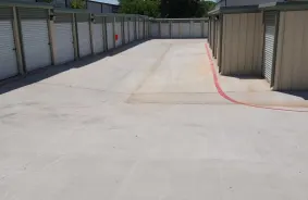 Hallway image of storage units at self storage property Teasley Lane Self Storage, 8388 Teasley Ln, Denton, TX, 76210
