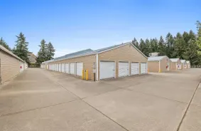 Aerial view of storage units at self storage rental facility Secure Storage, 9520 Kimmie Street SW, Olympia, WA, 98512