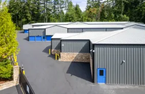 Aerial View at Glacier West Self Storage at 9615 Burnham Dr, Gig Harbor, WA 98332