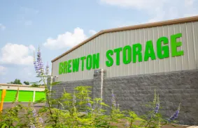 Aerial view of storage units at self storage rental facility Brewton Storage, 1345 South Blvd, Brewton, AL, 36426