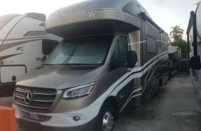 RV being Stored in the Parking lot of J and D Parking Storage