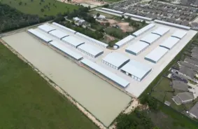 Hallway image of storage units at self storage property Katy Hockley Storage, 5508 Katy Hockley Rd, Katy, TX, 77493