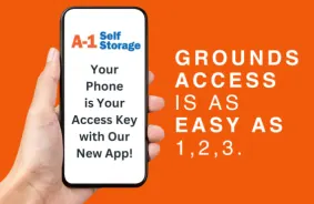 Phone is your key when entering our Grounds Access storage facility