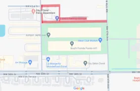 Map on how to find the entrance to J and D Parking Storage