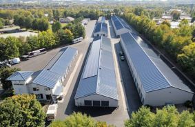 Aerial view of storage units at self storage rental facility Mallory Station Storage, 309 Mallory Station Rd, Franklin, TN, 37067