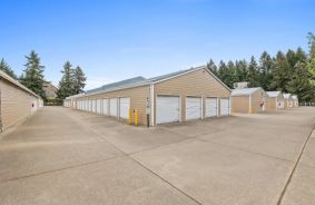 Aerial view of storage units at self storage rental facility Secure Storage, 9520 Kimmie Street SW, Olympia, WA, 98512