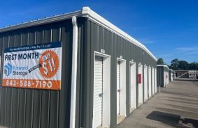 Aerial view of storage units at self storage rental facility Forward Storage & Business Park Atlanta, 3469 Buffington Ctr, Atlanta, GA, 30349