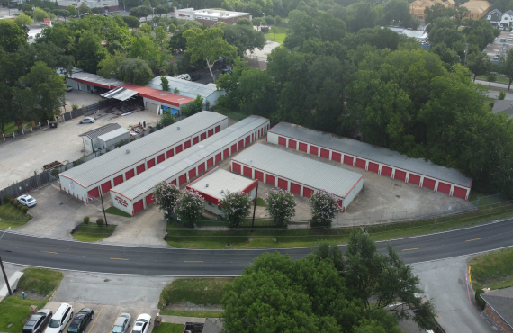 Aerial Shot Of Campbell Road Self Storage on 1990 Campbell Rd, Houston, TX, 77080