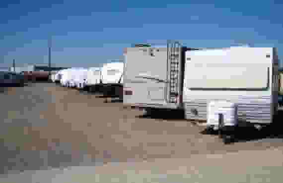 This image shows RV storage space