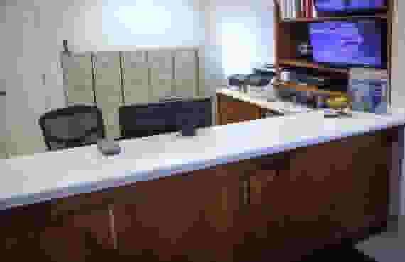 Inside office view of the front desk at Derrels at 3502 W San Jose Ave, Fresno, CA