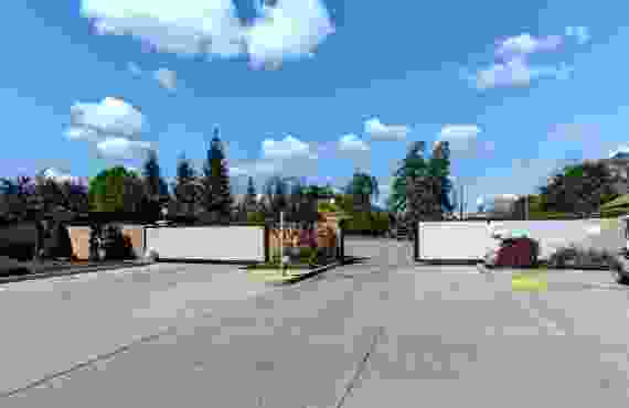 This 360 view shows the drive up gate used to access the storage units and surrounding area