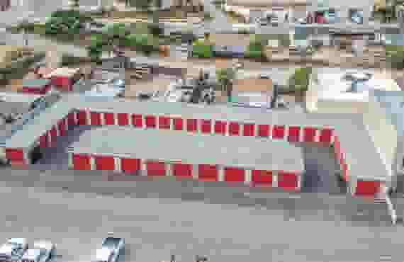 Storage Units Aerial View