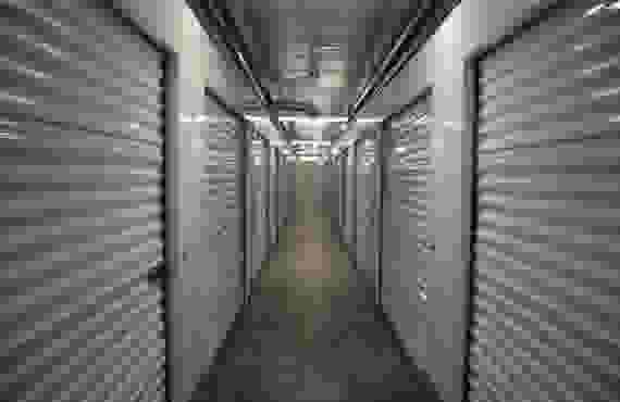 Inside storage unit hallway at 401 Storage at 2860 Post Road, Warwick, RI