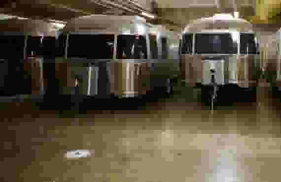 RVs stored inside at RV Storage Depot at 4805 Urbani Way, McClellan Park, CA