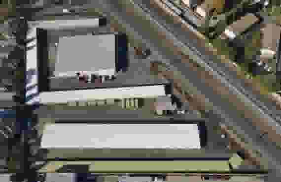 Storage Units Aerial View