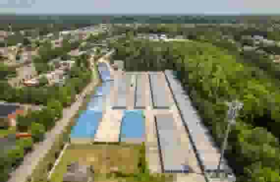 Aerial Shot of Storage Facility on 10816 Tidewater Trail