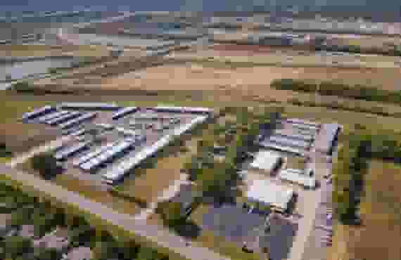 Storage Units Aerial View