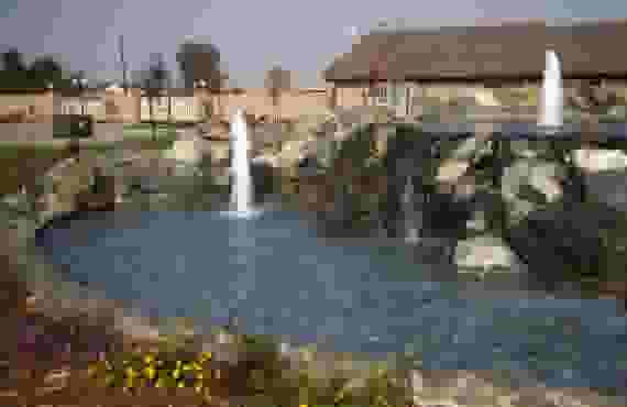 This image shows the fountain outside our location 26200 N Mooney Blvd, Suite A