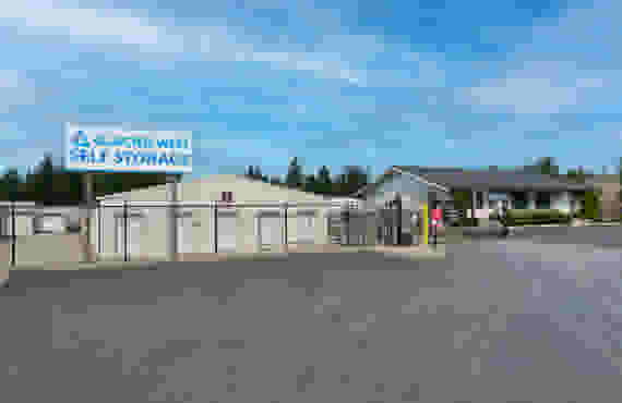 Security Gate at Glacier West Self Storage at 16820 Meridian E, Puyallup, WA, 98375