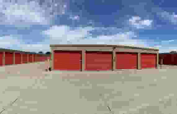 Wide Shot of 4 Storage Units in the center